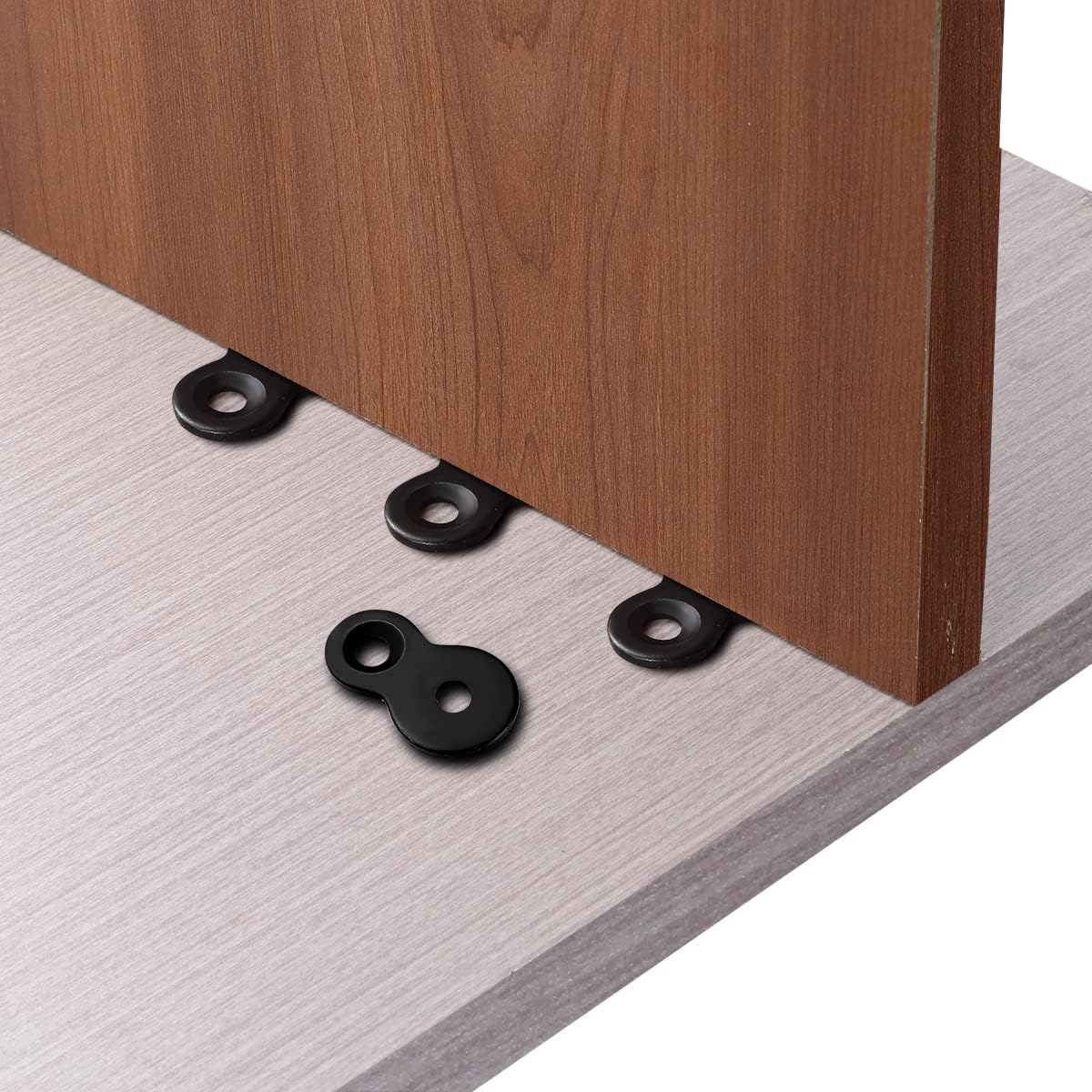 Figure 8 Fastener, Heavy Duty Table Top Fasteners, Desktop Clips Tabletop Connector Bracket (Black) (20) (20) - Image 6